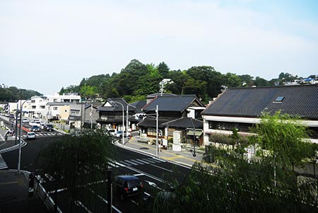 歴史的建築物と一森山の緑（宮町）の画像