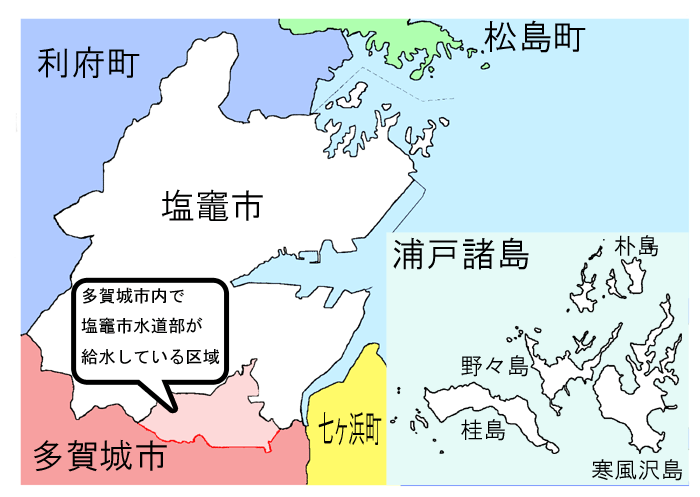 給水区域略図