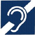 聴覚障害者の国際マークの画像