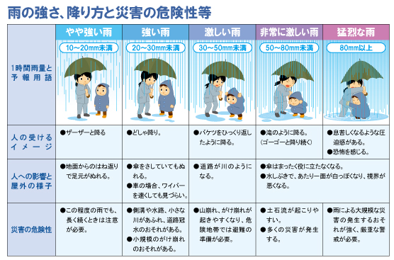 雨の強さと降り方の画像1