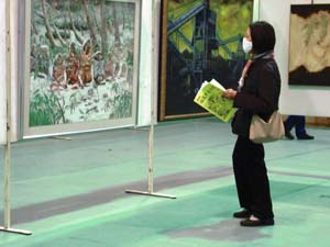 洋画、日本画展の様子