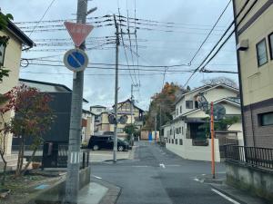 花立町　カーブミラーの角度が悪い