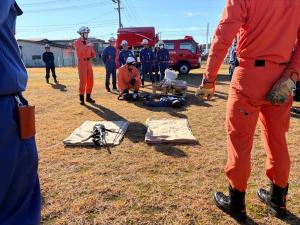 がれき除去訓練