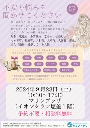相談会のチラシ（相談会９月２８日）