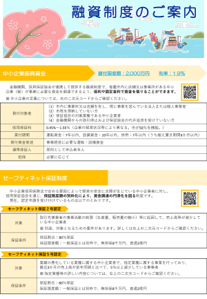 融資制度の案内